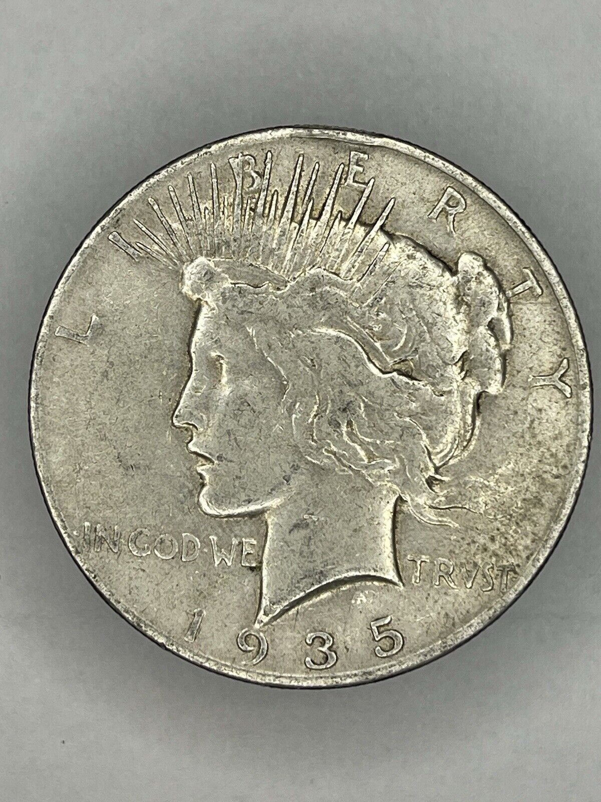 1935 S Circulated Peace Dollar