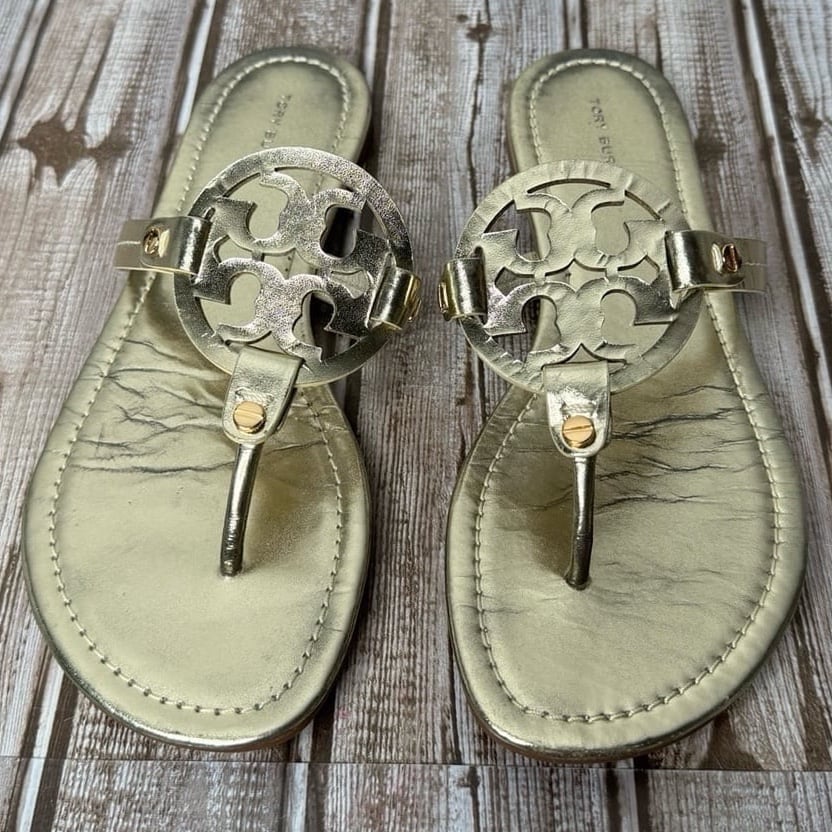 Tory Burch Miller Sandals in Gold Size 7.5