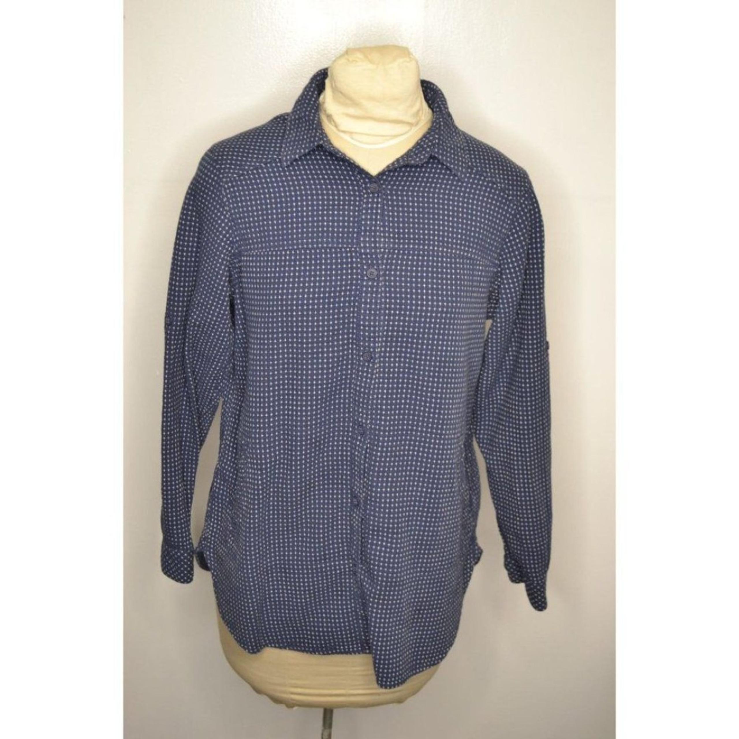 Columbia Women's Large Blue Button Down Long Sleeve Tunic