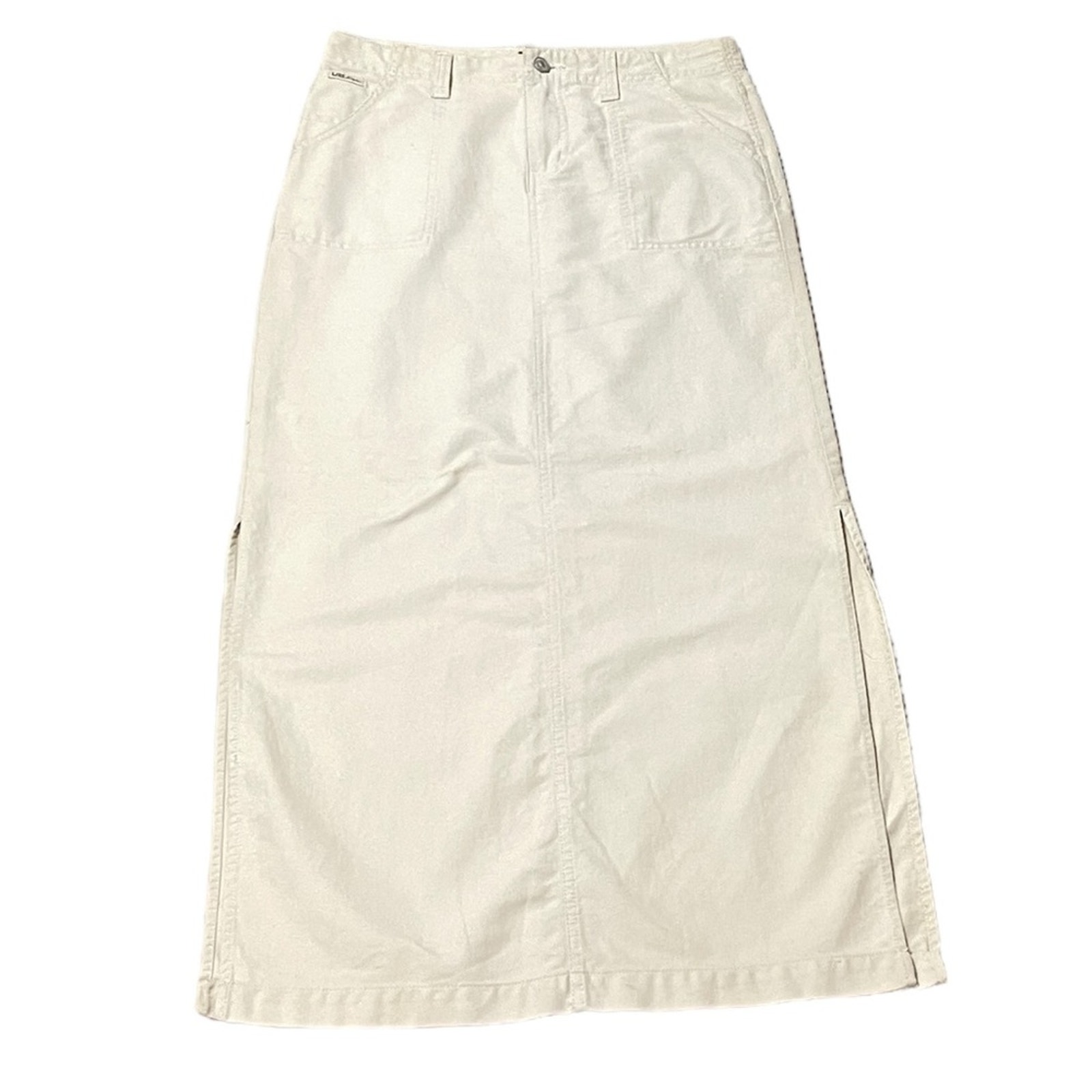 Union Bay Vintage Y2K Khaki Maxi Skirt Side Slits Size 7/31 waist