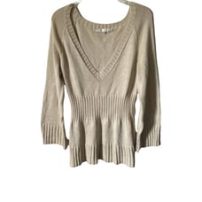 Erica Tanov 100% Cotton Knit Sweater Size Medium 2