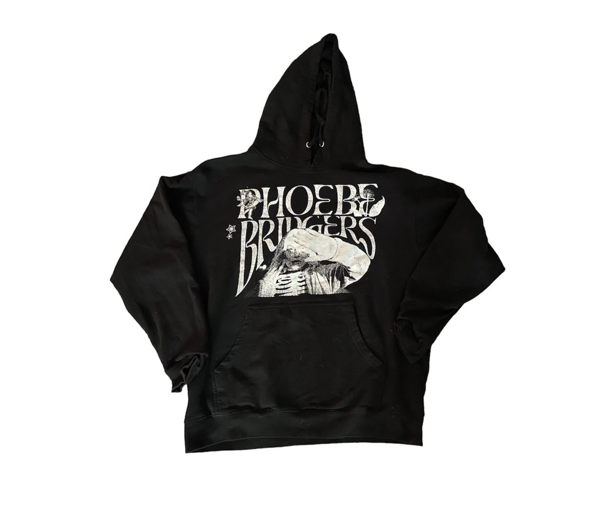 Phoebe Bridgers black drawstring unisex hoodie