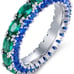 3 Row Eternity Ring (many colors)