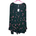 Free People Olivia Printed Long Sleeve Tunic Top Green Size Medium