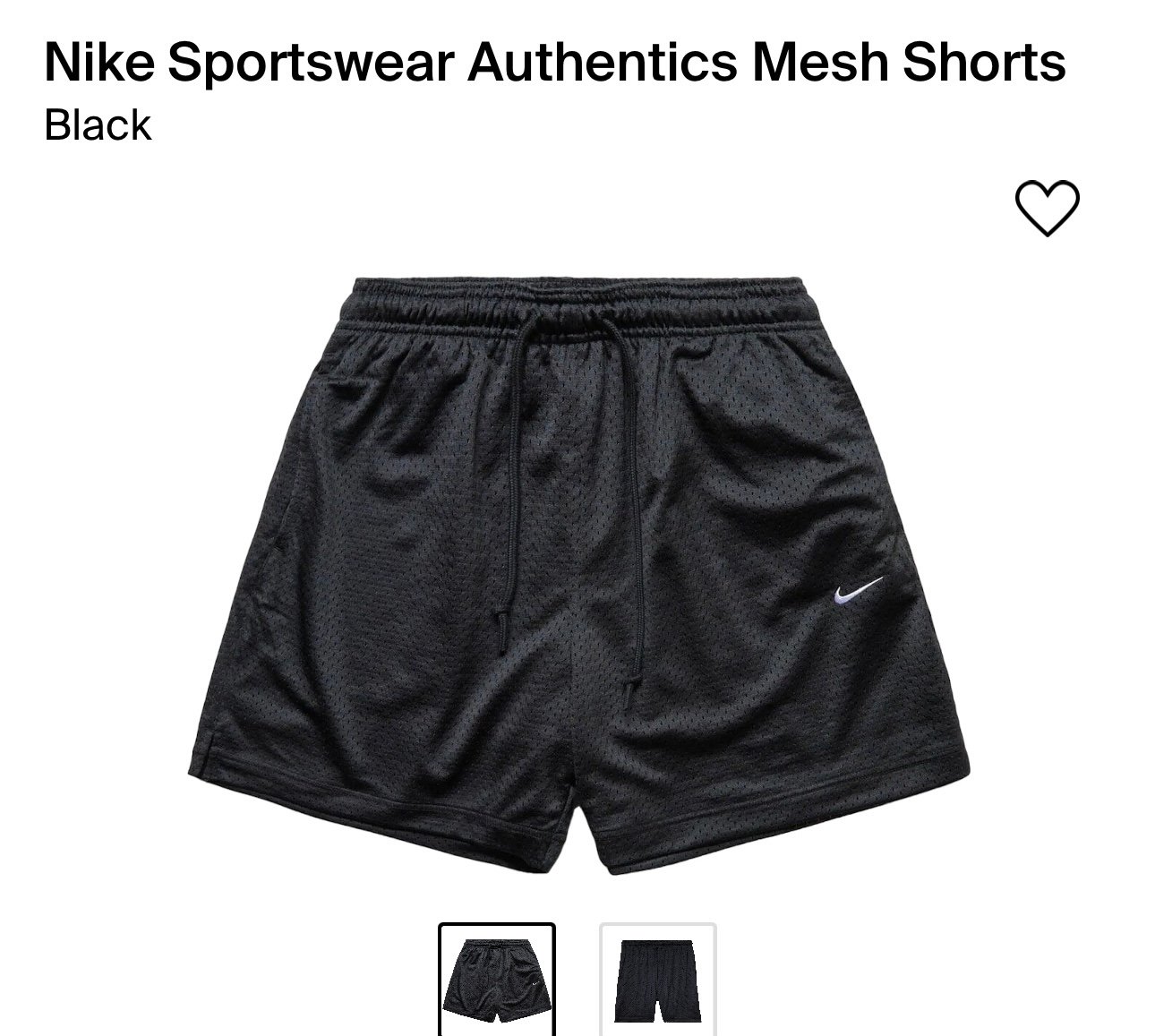 Nike Sportswear Authentics Mesh Shorts