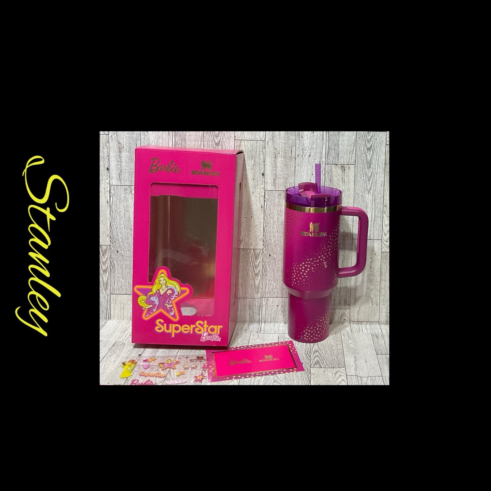 Authentic ( New ) Barbie x Stanley Tumbler 1970 Superstar 40oz Limited Edition
