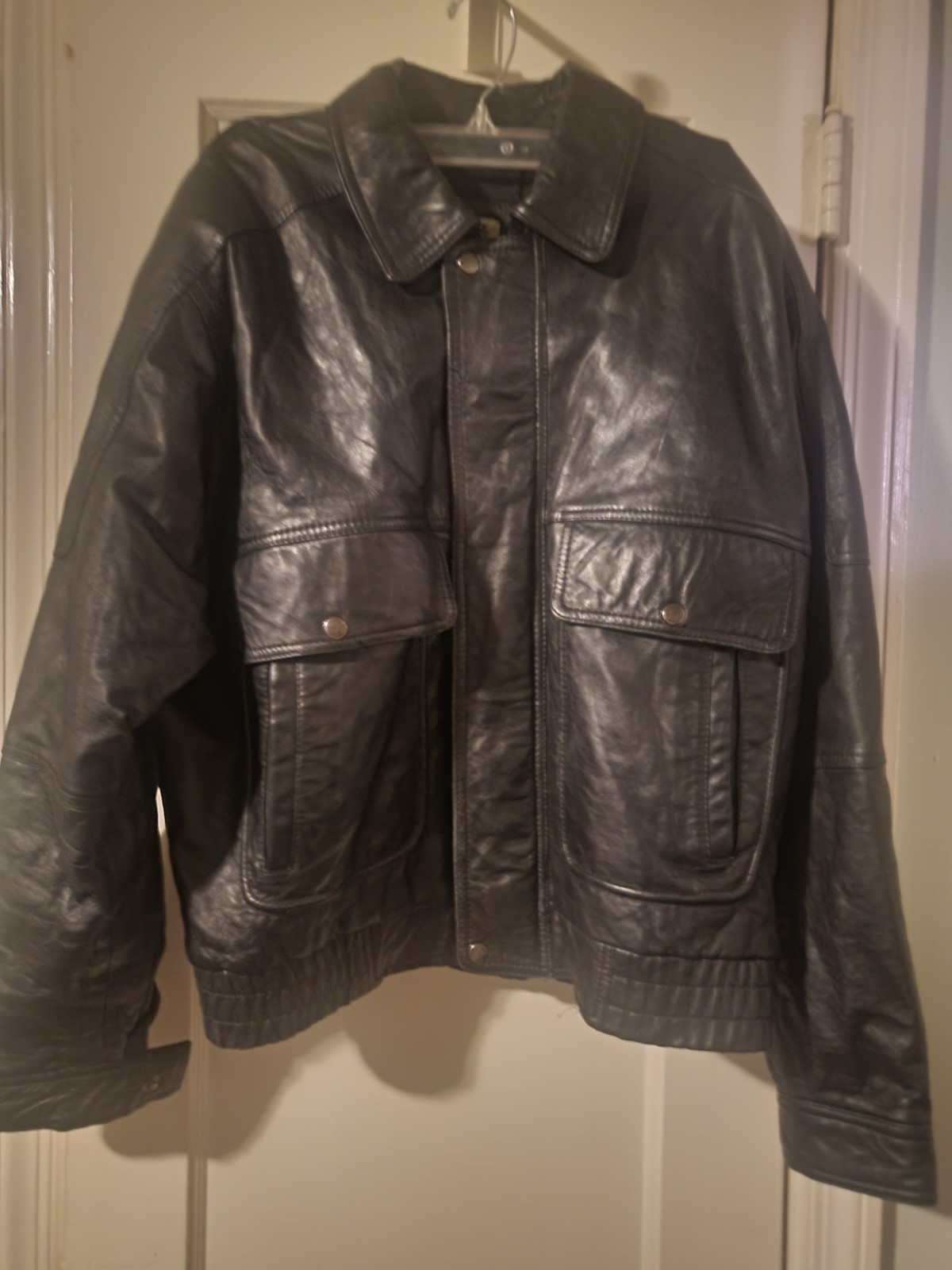 Men's genuine Leather Jacket, bomber style