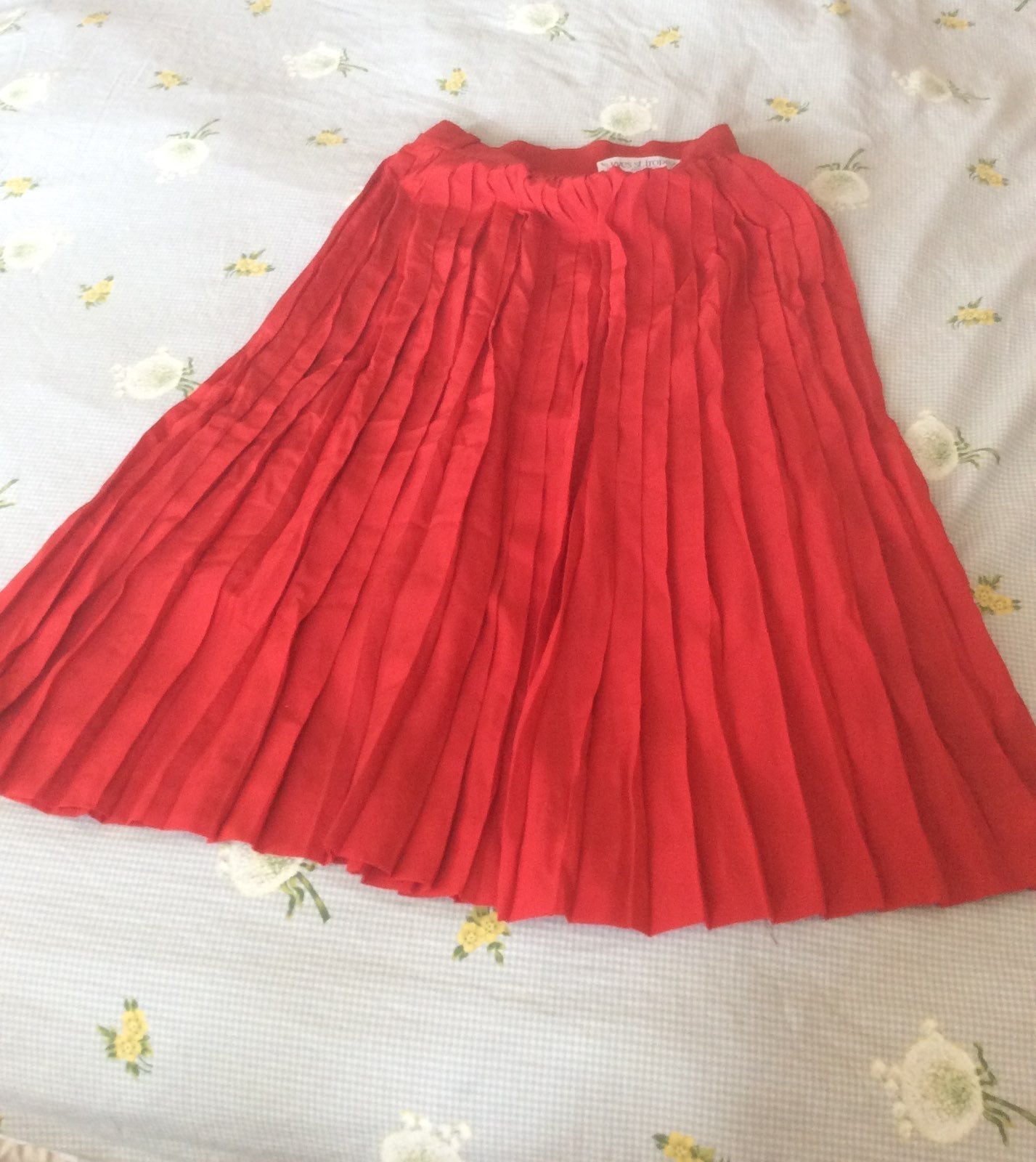 Vintage 1970’s Yves St. Tropez Red Skirt, Very Hollywood Retro Fashion, rare