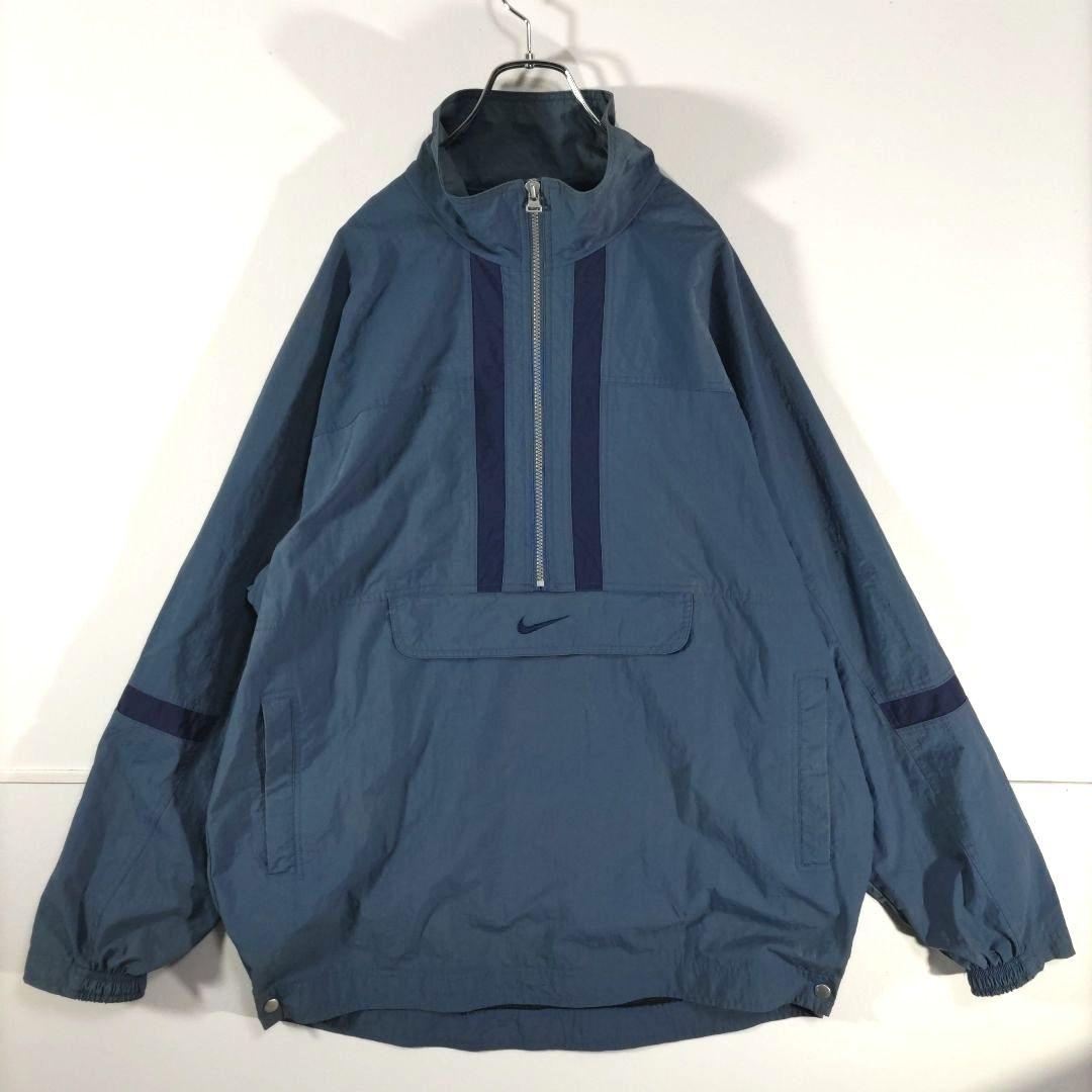 【SALE／10%OFF NIKE 90s XL Zip Half Jacket Nylon Tag Silver ジャケット・アウター