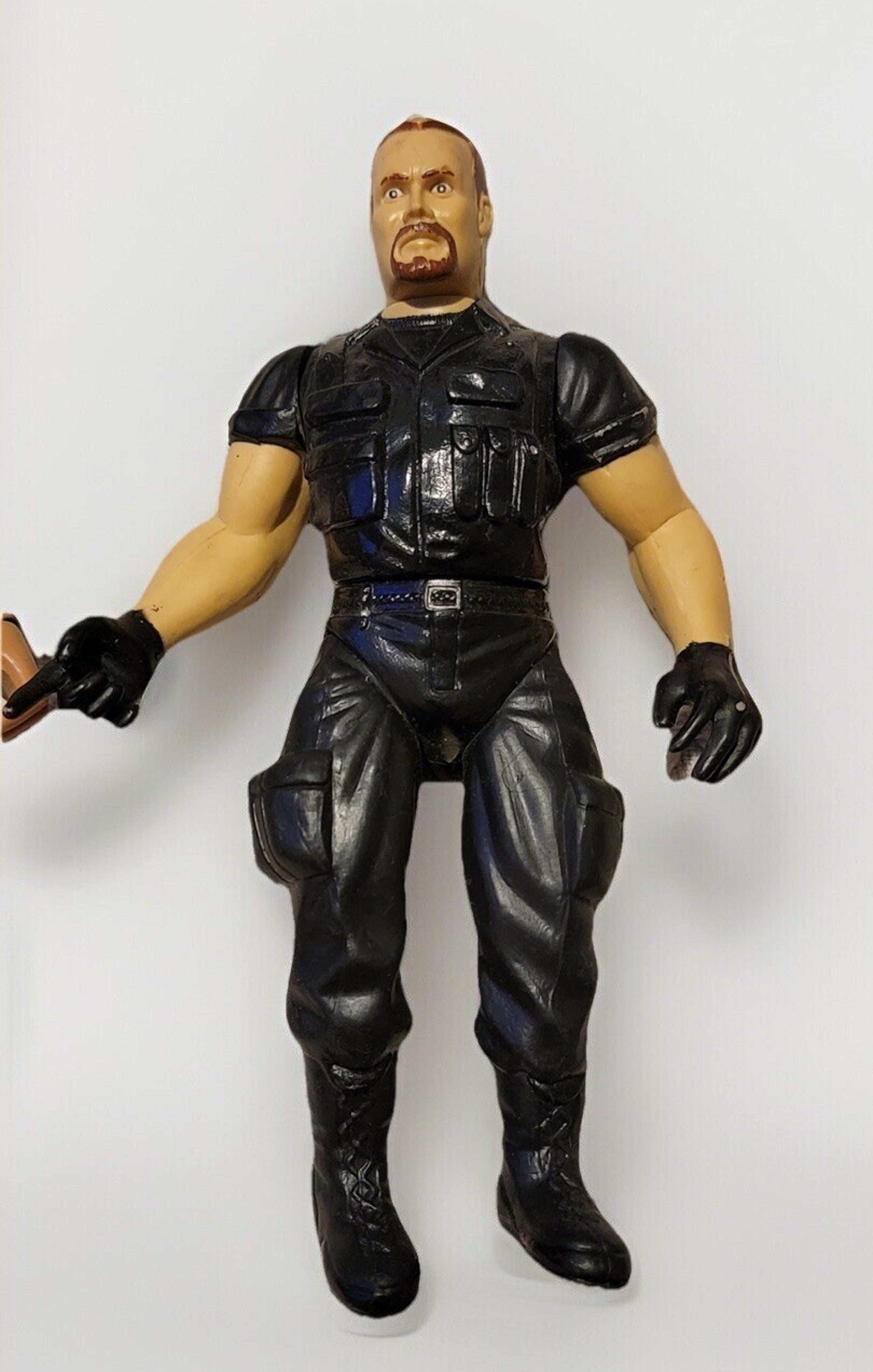 BIG BOSS MAN Jakks WWE Wrestling 6.5" Figure Attitude Era 1999 Black Riot Gear