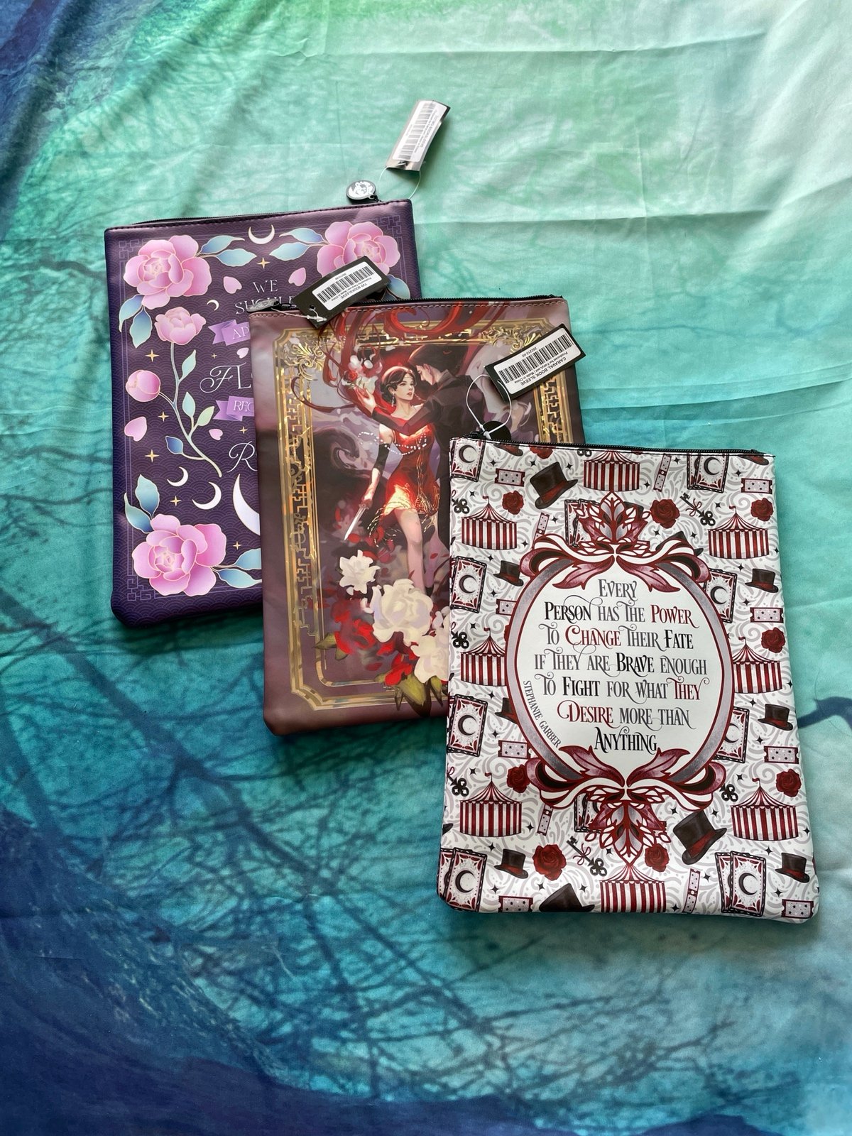 FairyLoot - Set of 3 Book Sleeves - Caraval, Violent Delights, Moon Goddess