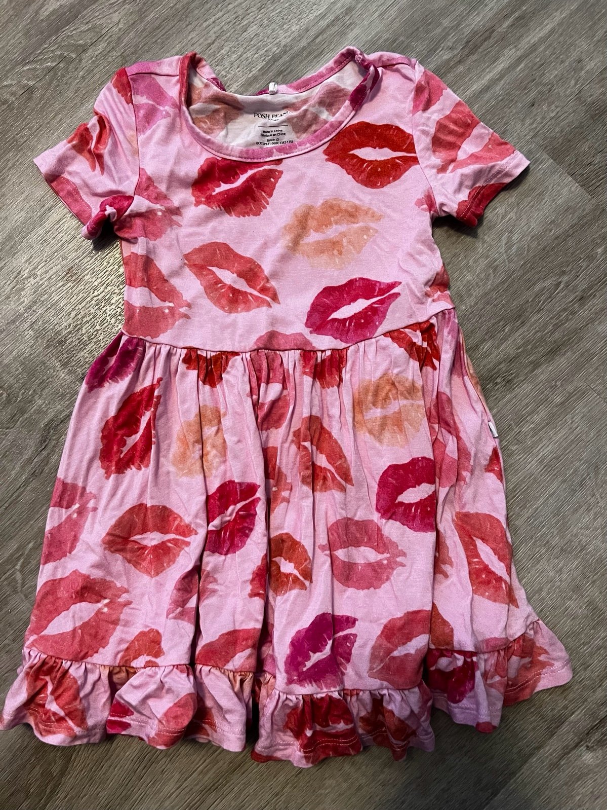 3/4T Posh Peanut Pink Kisses Twirl Dress