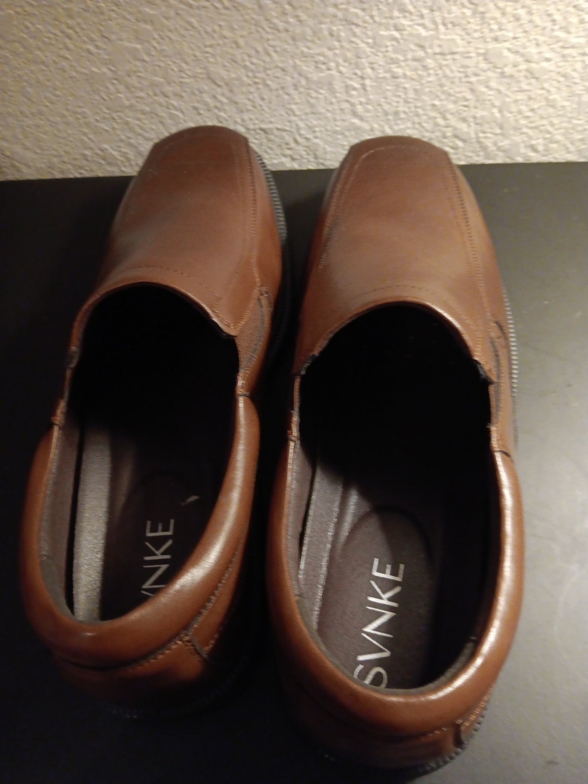 GORGEOUS NEW SVNKE Genuine Tan Leather Sz 13 Oxford Shoes.