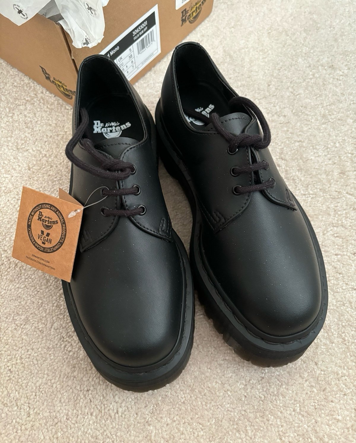 NEW Vegan 1461 Mono Felix Platform Shoes