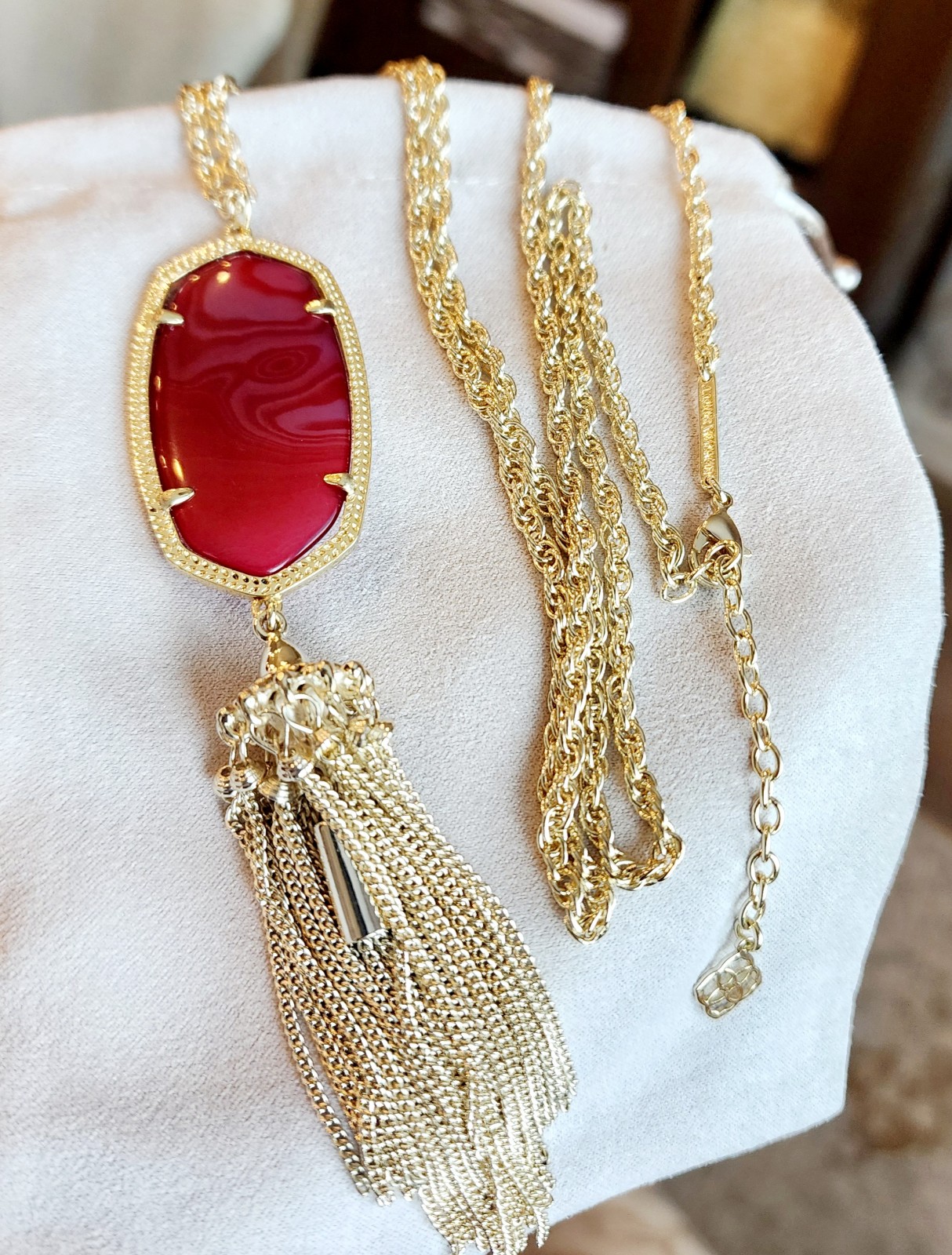 Kendra Scott Pink Agate Ranye Necklace