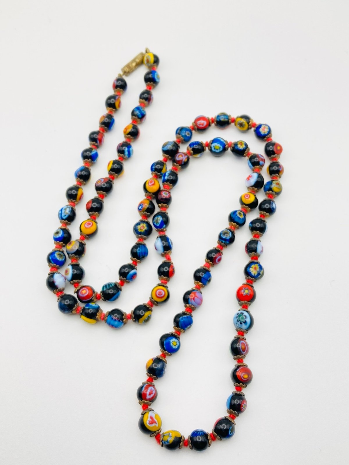 Vintage Italian Millefiori murao glass bead Necklace