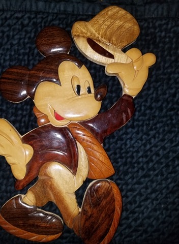 Disney Mickey Mouse Wooden Wall Vintage