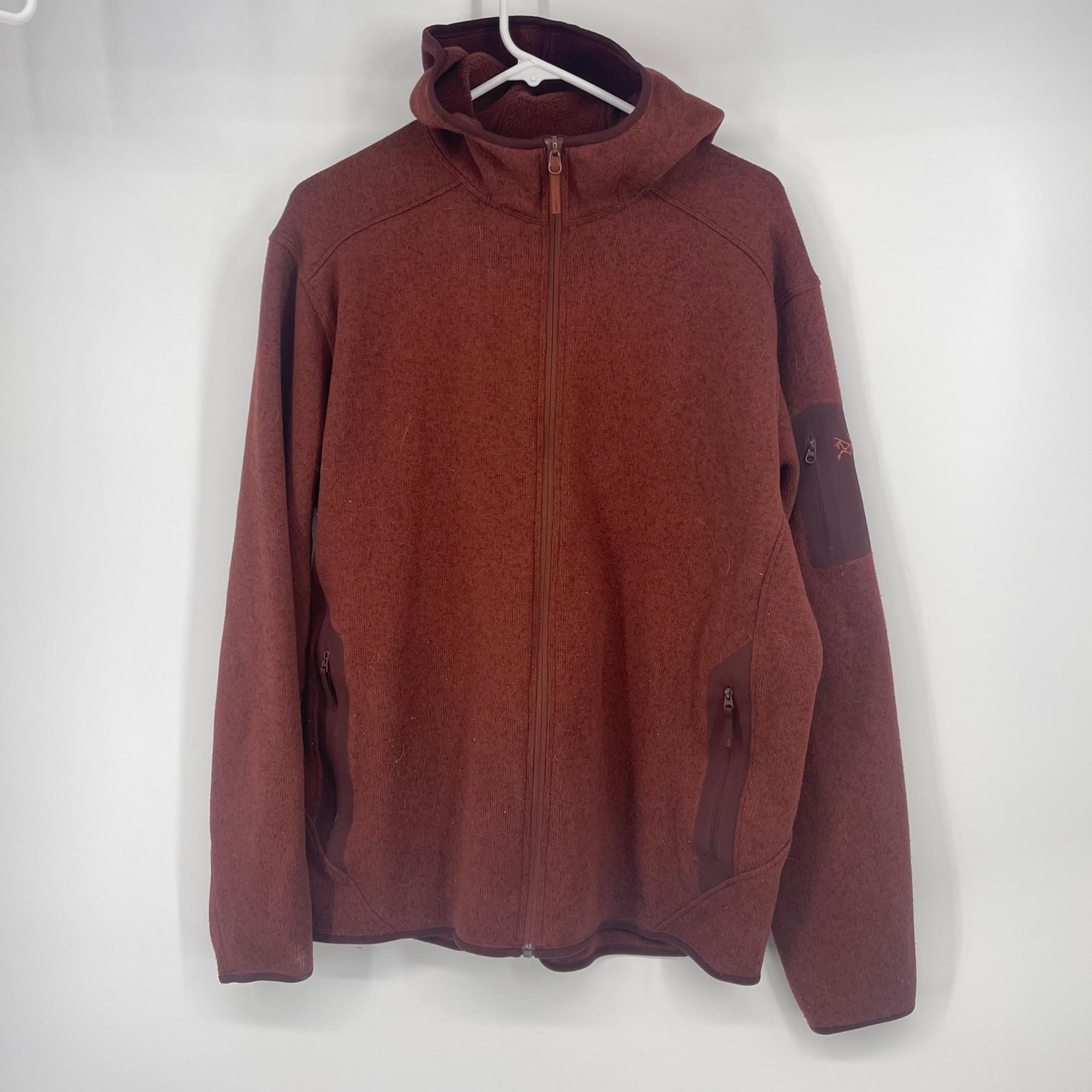 Arcteryx Covert Full Zip Hoodie Polartec Fleece Jacket Men XL Burnt Brown