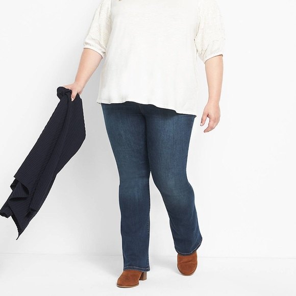 Lane Bryant straight fit high rise jeans Plus size 28