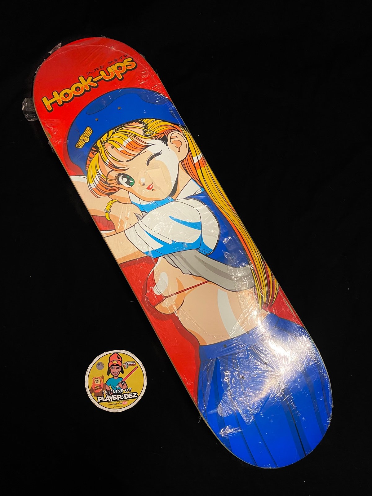 RARE Hook Ups Flight Girl Kimiko Skateboard Deck 8.25 Jeremy Klein JK Industries