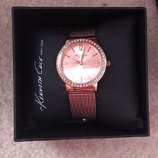 Rose Gold Watch W/ Stainless Steel Band