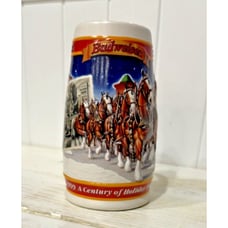 1999 Budweiser Holiday Beer Stein | A Century of Tradition 1900 - 1999 | EUC