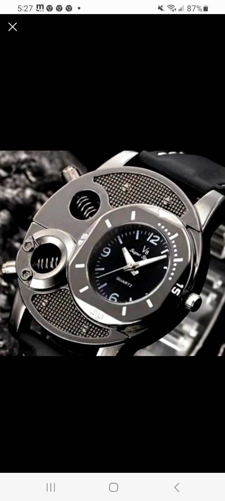 Men's Big Dial Wrist Watch Casual Sport V8 Quartz Watch Trend Fashion Silicone .