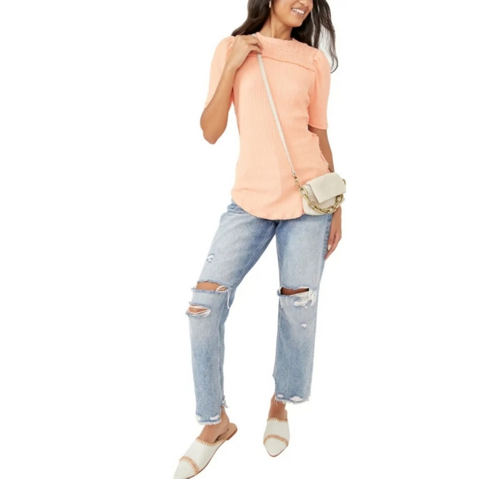 Free People Care Red Delicious T-shirt