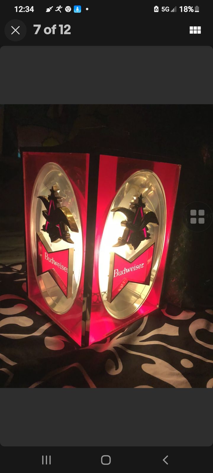 Pair of Rare Vintage 1960's Budweiser Ba