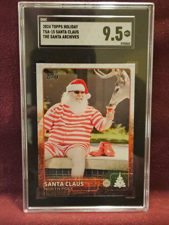 SANTA CLAUS ARCHIVES 2024 TOPPS HOLIDAY SGC 9.5 CASE HIT SP