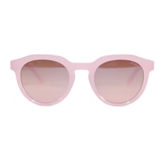 Guess Round Womens Sunglasses - Frosted Light Pink/Bordeaux Pink Mirror - NWT