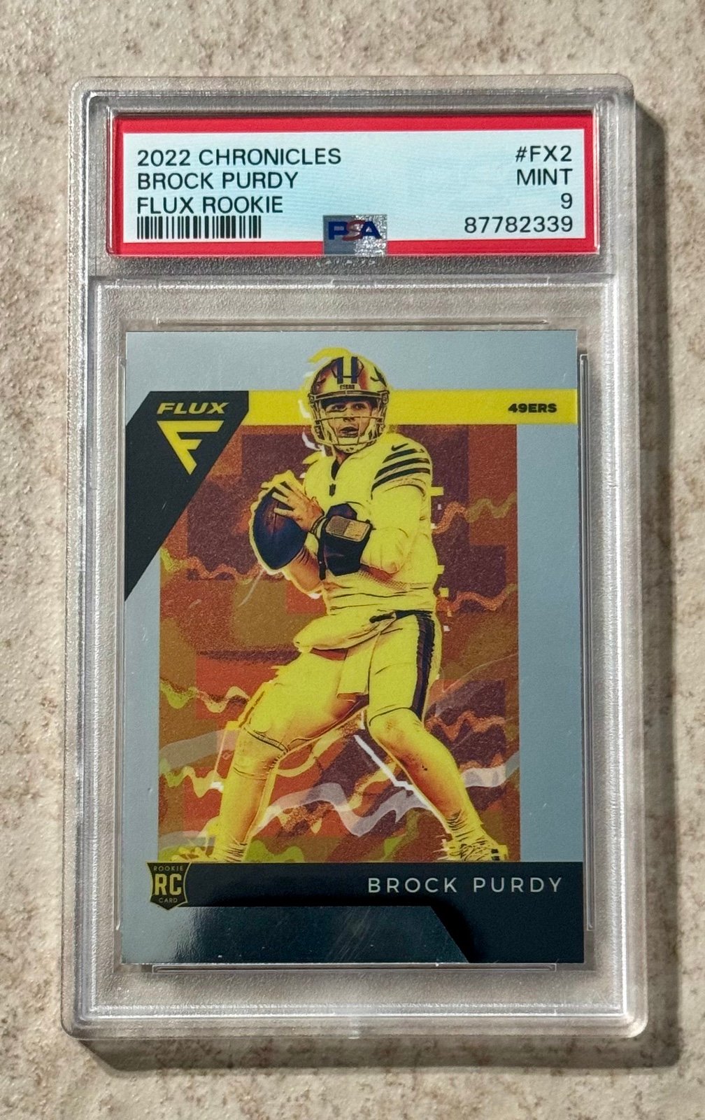 Brock Purdy 2022 Panini Chronicles Flux Rookie RC #FX2 PSA 9 Mint