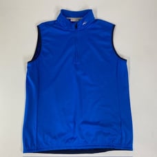 KJUS Golf Vest Full Zip Sleeveless Windproof Lightweight Blue Large
