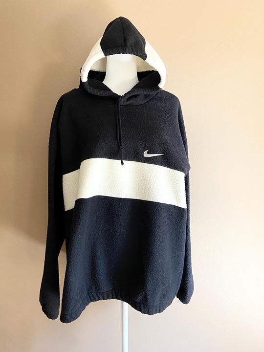 90s Vintage Nike Fleece Hoodie Pull-Over | Size XL