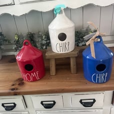 Rae Dunn Blue Chirp Birdhouse