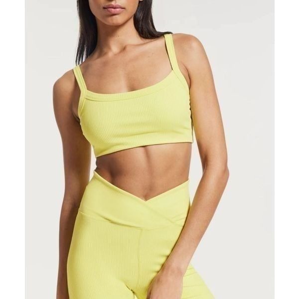 Year of Ours Ribbed Bralette 2.0 in Cyber Lime Size S