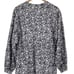 Calme By Johnny Was Relaxed Henley Midi Dress Long Sleeve Floral Large Gray