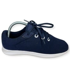 Merinos Wool Women’s Lace Up Shoes Navy Natural Sustainable Sneakers Comfy Sz 8