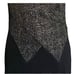 Vintage Tadashi Shoji Deep V Neck Shimmery Black Gown L 12