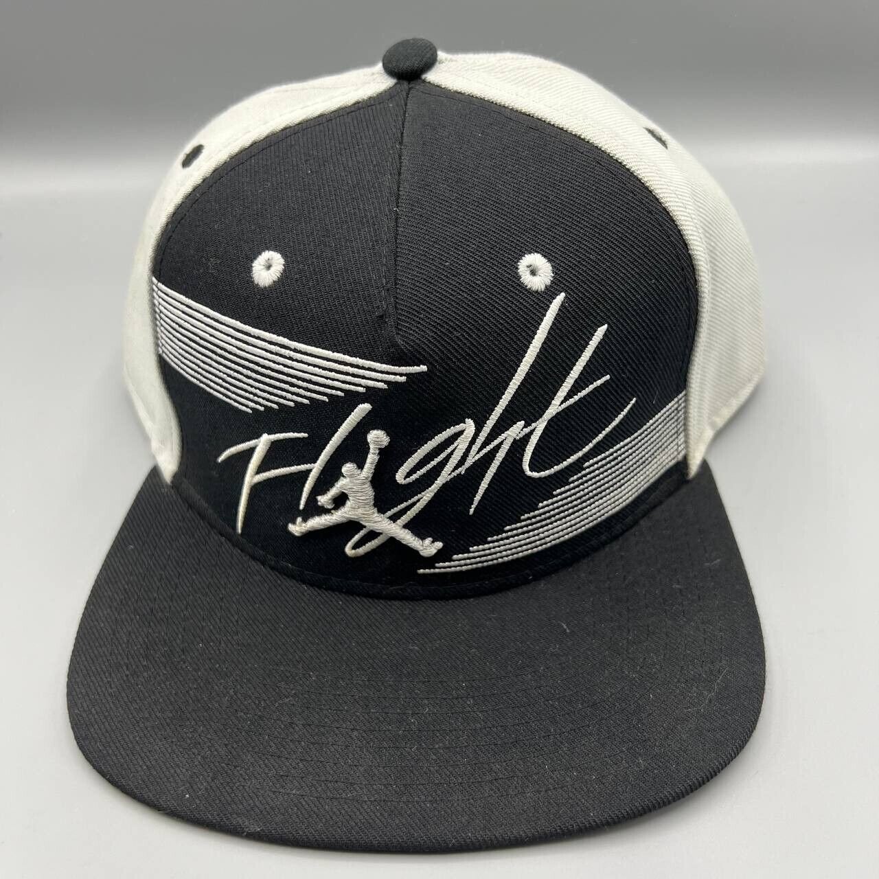 Air Jordan Flight Hat Men Black White Embroidered Logo Jumpman Snap Back Cap