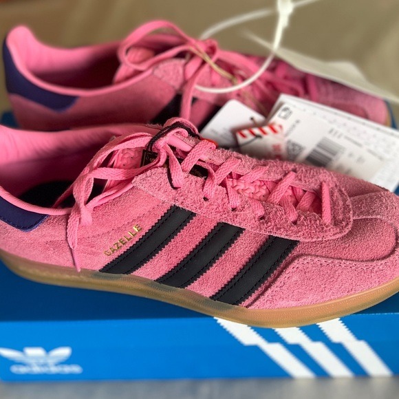 Adidas Gazelle bliss pink purple sneakers