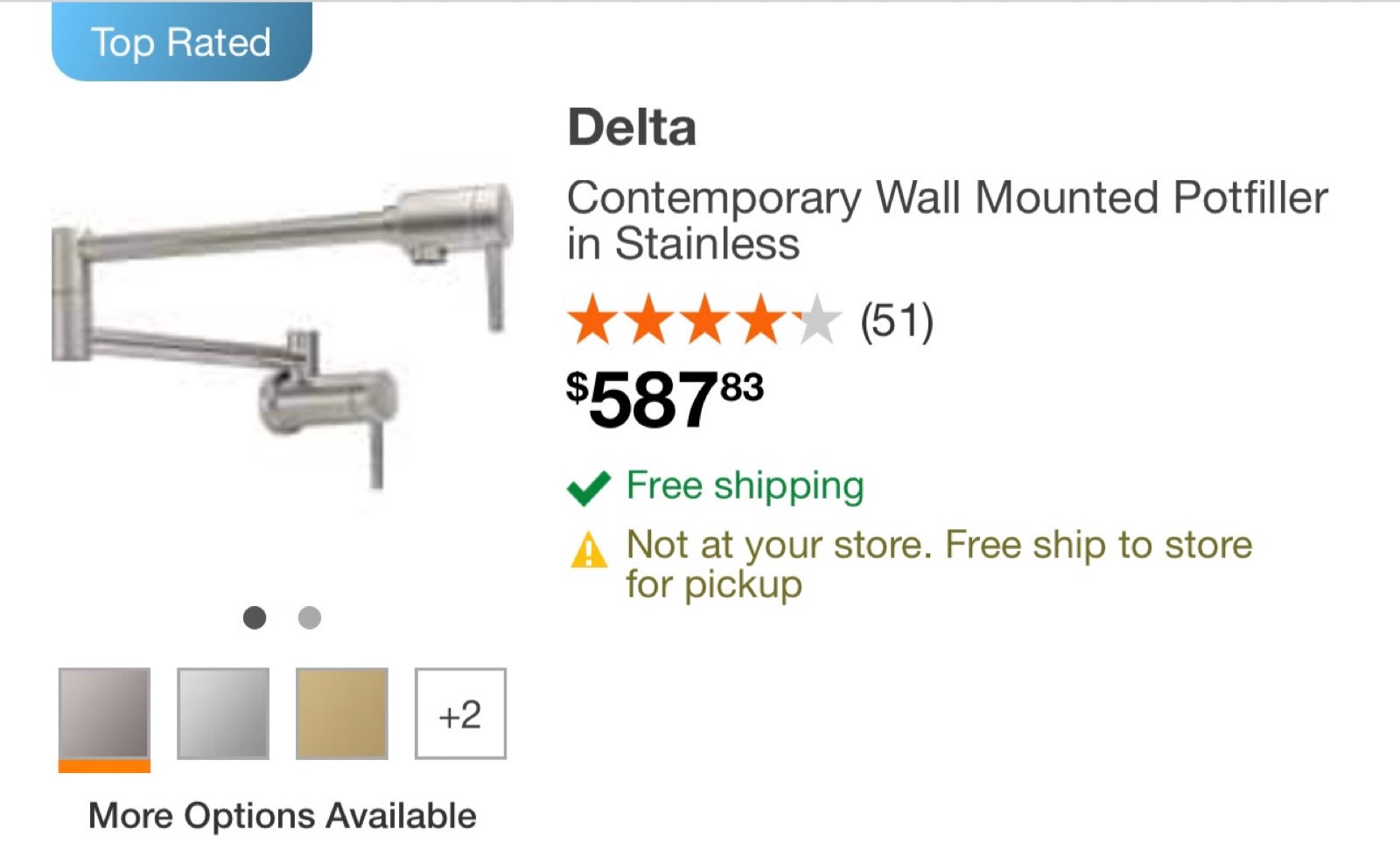Delta pot filler