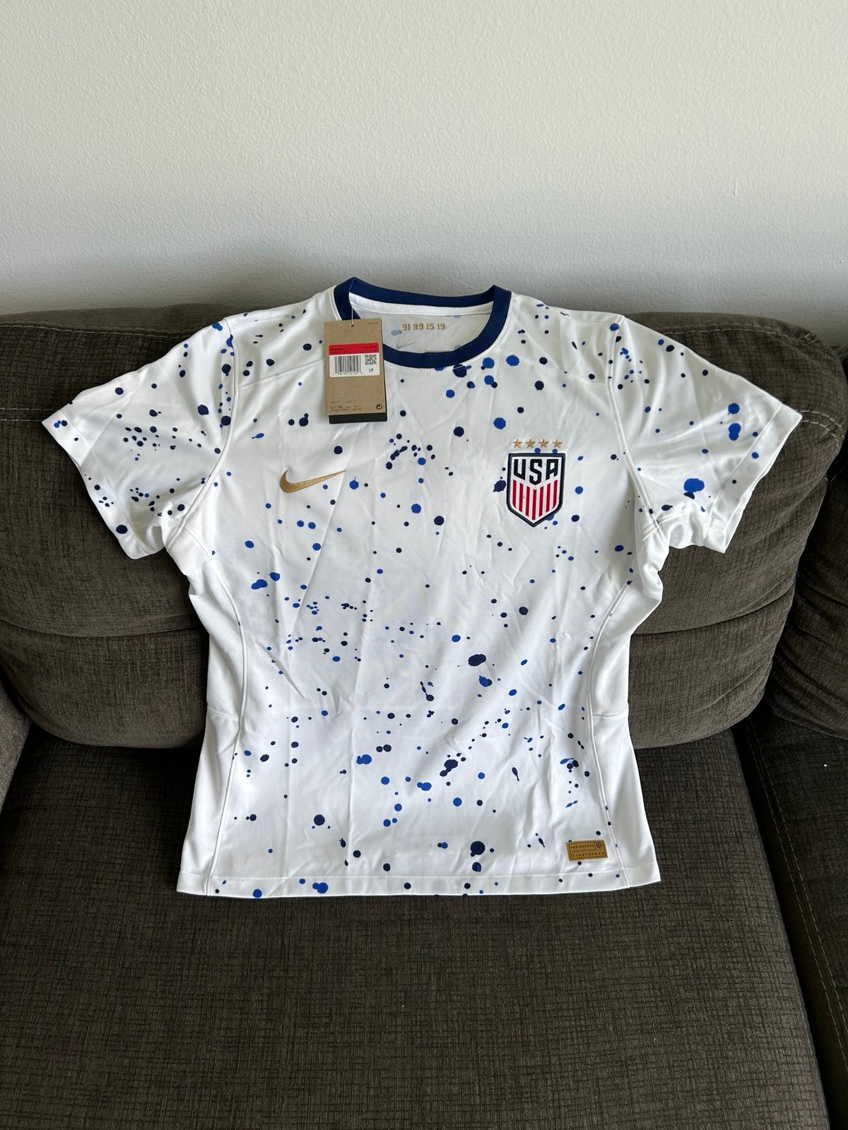 Nike Authentic USA National Soccer Team DR5578-101 Jersey Women’s Sz: Large