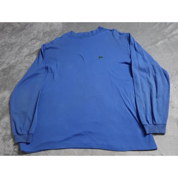 Izod Lacoste Sweater Men's XL Blue Embroidered Logo Long Sleeve Round Neck