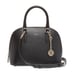 DKNY Bryant Dome Faux Leather Satch Black, Gold Tone