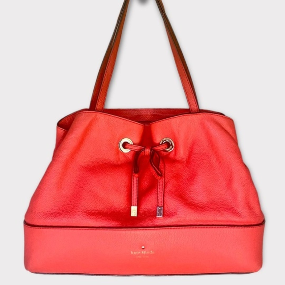 Kate Spade West Valley Maryanne Coral Pebbled Leather Slouchy Shoulder Bag
