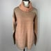 Cabi Women's Small Orange Ombre Striped Tunic Turtle Neck Pullover Sweater NWT