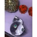 Vintage Art Glass Clear Chunky Owl Figurine w/Sticker