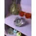 Vintage Art Glass Clear Chunky Owl Figurine w/Sticker