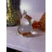 Vintage Art Glass Clear Chunky Owl Figurine w/Sticker